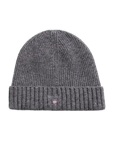 GANT 991000-92 Wool Lined Flag Beanie DARK GREY MELANGE