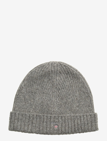 GANT 991000-92 Wool Lined Flag Beanie DARK GRAY MELANGE