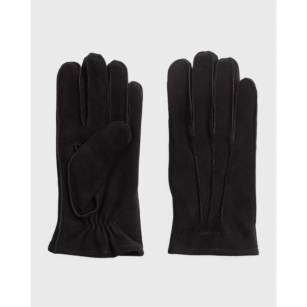 GANT 9930064-05 Men's Classic Suede Gloves Cashmere Lining BLACK