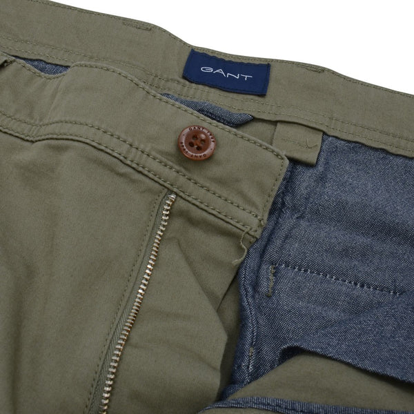 Gant 205044-301 Relaxed Twill Cotton Utility Cargo Shorts Dark Leaf Green