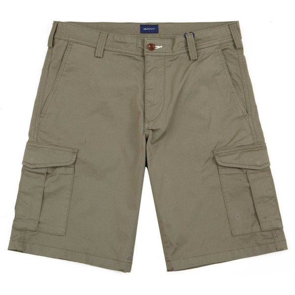 Gant 205044-301 Relaxed Twill Cotton Utility Cargo Shorts Dark Leaf Green