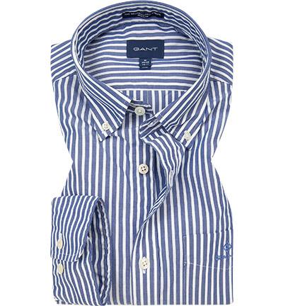 GANT 3062000-436 Broadcloth Stripe Button Down Shirt Men's College Blue