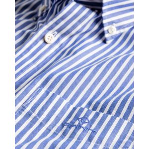 GANT 3062000-436 Broadcloth Stripe Button Down Shirt Men's College Blue