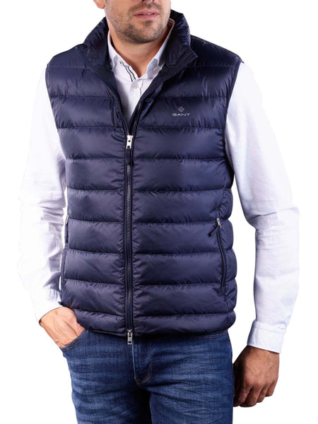 GANT 7006092-433 Light blue navy sleeveless down jacket