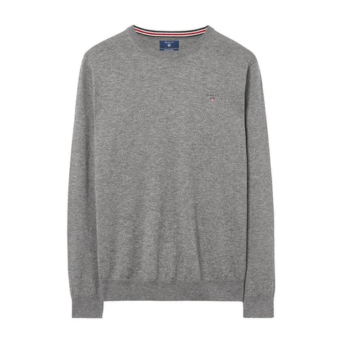 GANT 83101-092 Cotton-Wool Pullover Crew Neck Silver Grey