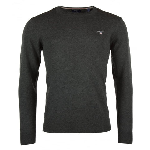 GANT 83101-097 Cotton-Wool Pullover Crew Neck Antracit Grey