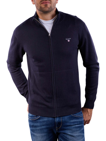 GANT 83104-405 Cotton-Wool Full Zip Cardigan BLU navy