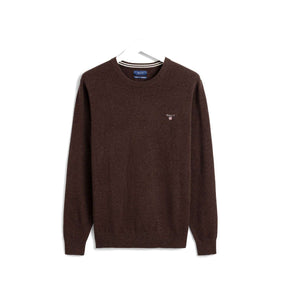 GANT 86211-280 Superfine Lambswool Dark Brown Crewneck Pullover