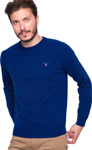 GANT 86211-436 Superfine Lambswool Crewneck Pullover COBALT Blue