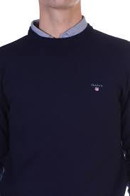 GANT 86211-410 Superfine Lambswool Navy BLUE Crewneck Pullover