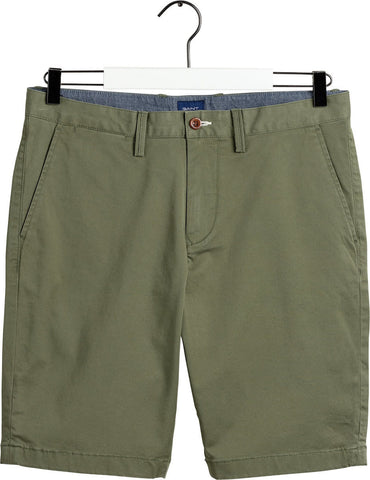 Gant 20007-372 Relaxed Twill Cotton Shorts Dark Leaf Green