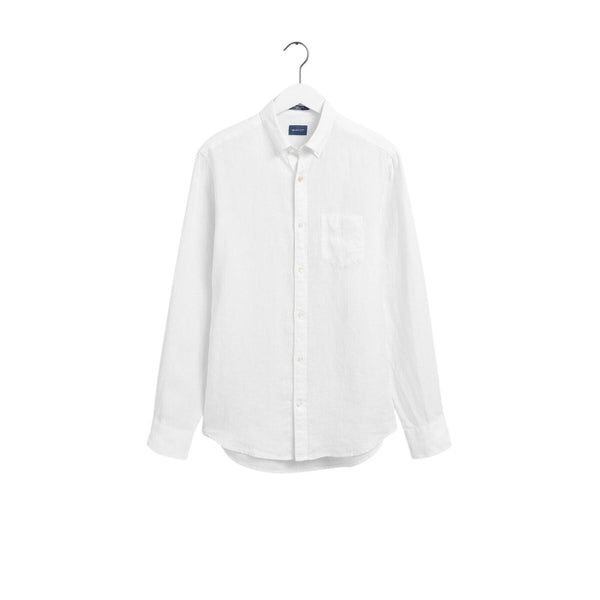 Gant 3012420-110 Regular Linen Button Down Shirt WHITE