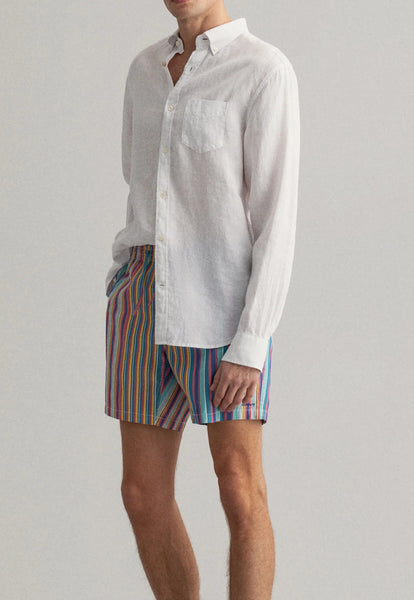 Gant 3012420-110 Regular Linen Button Down Shirt WHITE