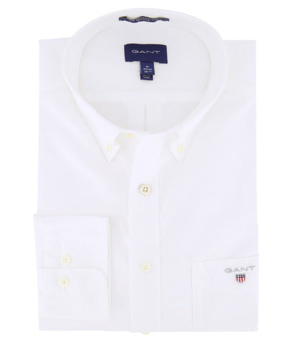 Gant 3046400-110 Regular Broadcloth Button Down Shirt WHITE