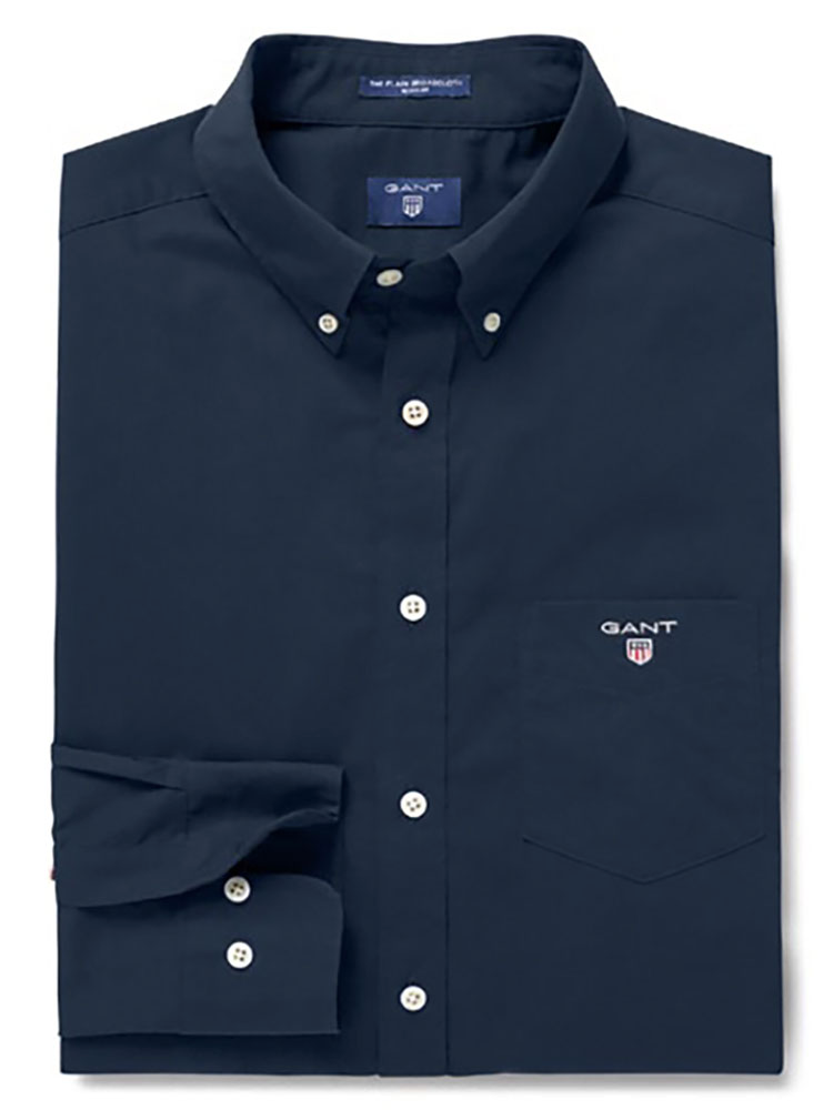 Gant 3046400-410 Regular Broadcloth Button Down Shirt NAVY Blue