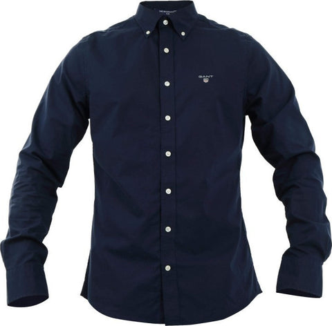 Gant 3046402-410 Slim Broadcloth Button Down Shirt NAVY Blue