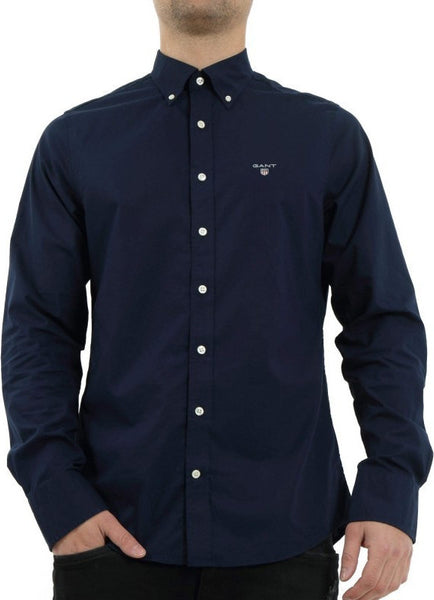 Gant 3046402-410 Slim Broadcloth Button Down Shirt NAVY Blue