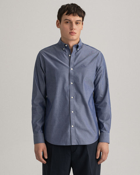 Gant 3060700-423 Pin-Point Oxford reg bd Shirt Camicia PERSIAN BLUE Button Down