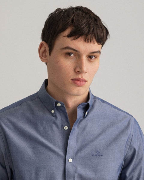 Gant 3060700-423 Pin-Point Oxford reg bd Shirt Camicia PERSIAN BLUE Button Down