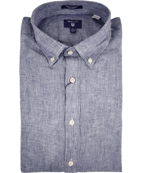 Gant 3230085-423 Regular Linen Button Down Shirt PERSIAN BLUE