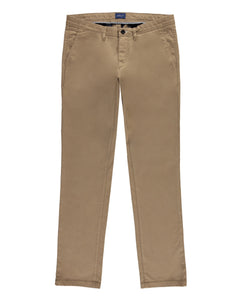 Gant 1500011-244 Slim Satin Chino Cotton Trousers Man Wood Brown BEIGE