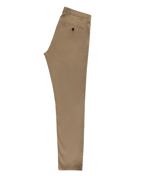 Gant 1500011-244 Slim Satin Chino Cotton Trousers Man Wood Brown BEIGE