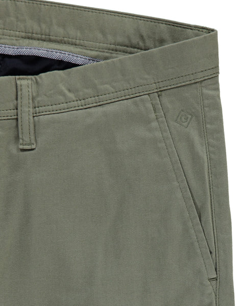 Gant 1500011-367 Slim Satin Chino Pantalone Cotone Uomo OLIVE Green