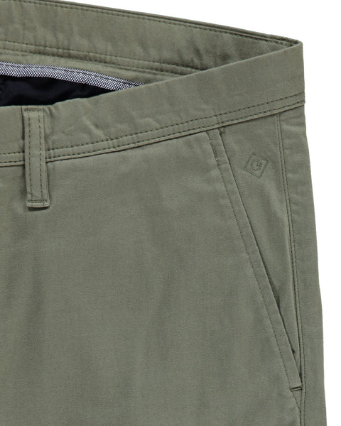 Gant 1500011-367 Slim Satin Chino Cotton Trousers Man OLIVE Green