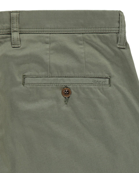 Gant 1500011-367 Slim Satin Chino Cotton Trousers Man OLIVE Green