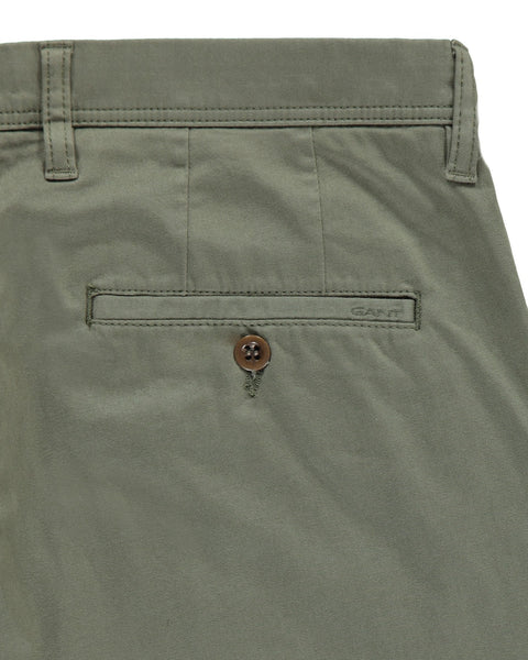 Gant 1500011-367 Slim Satin Chino Pantalone Cotone Uomo OLIVE Green