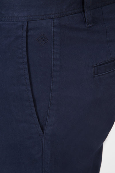 Gant 1500011-410 Slim Satin Chino Cotton Trousers Man NAVY Blue