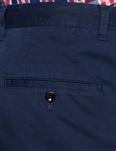 Gant 1500011-410 Slim Satin Chino Cotton Trousers Man NAVY Blue