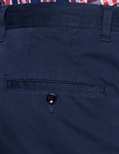 Gant 1500011-410 Slim Satin Chino Pantalone Cotone Uomo NAVY Blue