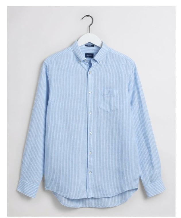 Gant 3012520-468 Regular Striped Linen Button Down Shirt CAPRI BLUE –  TROVISO1883