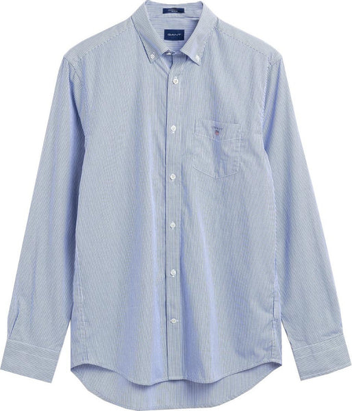 GANT 3063000-436 Regular Broadcloth Banker Button Down Shirt College Blue