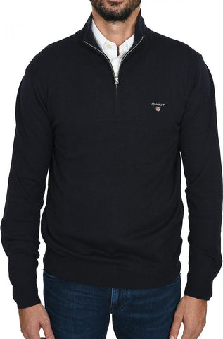 GANT 83103-405 Cotton-Wool Half Zip Pullover BLU navy