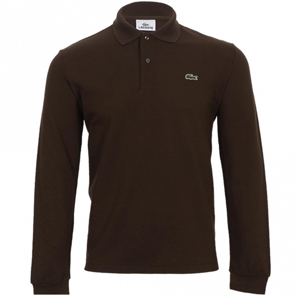 Lacoste L1312-048 Polo Pique' LS BROWN