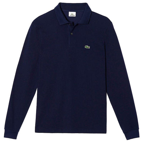 Lacoste L1312-166 Polo Pique' Manica Lunga BLU navy