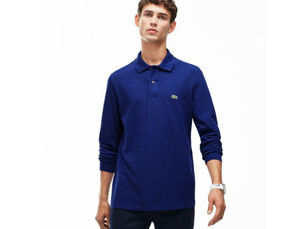 Lacoste L1312-S2P Polo Pique' Manica Lunga Ocean BLUE