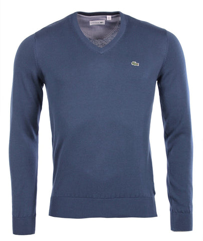 Lacoste AH0347-NE8 Pullover V-neck Cotton ROYAL Blue