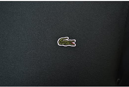 Lacoste AH0352-480 Pullover Girocollo Cotone Dark Green