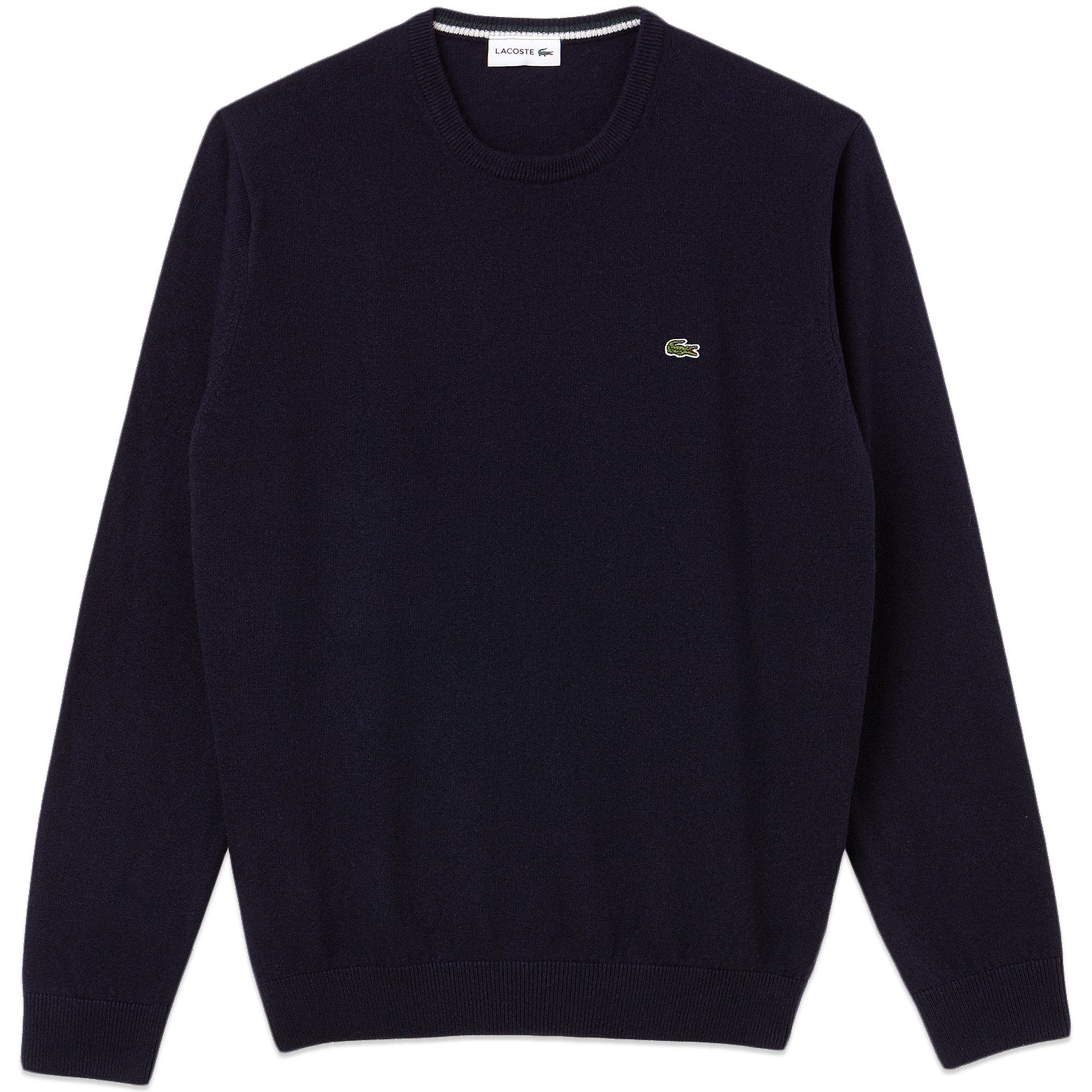 Lacoste AH0481-ASY Pullover Girocollo 100%Lana BLU navy