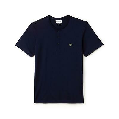 Lacoste TH0884-166 T-Shirt Short Sleeve Serafino Collar BLUE navy