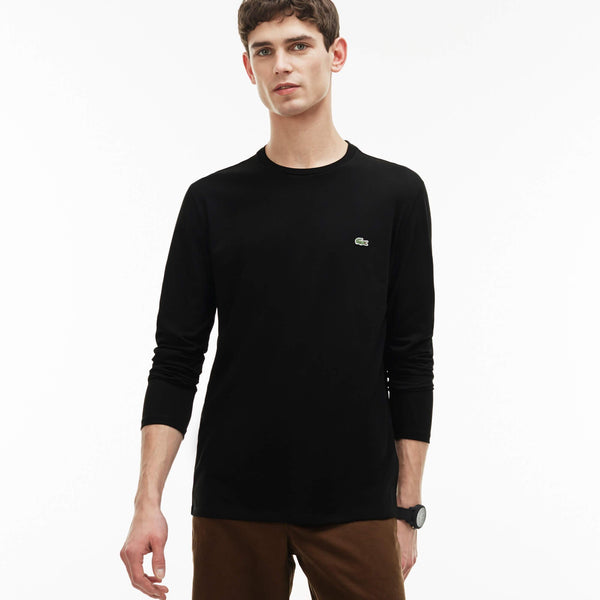 Lacoste TH6712-031 T-Shirt Manica Lunga Cotone NERO black