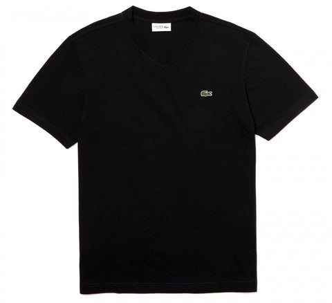 Lacoste TH7419-031 T-Shirt Short Sleeve V Sport Cotton BLACK black