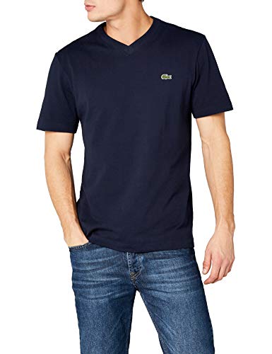 Lacoste TH7419-166 T-Shirt Manica Corta V Sport Cotone BLU navy