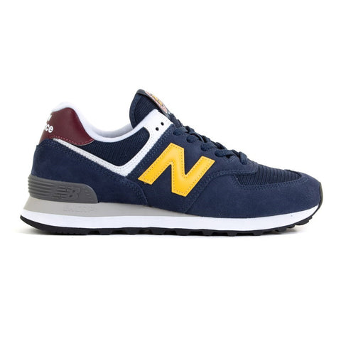 NEW BALANCE ML574HW2 Scarpe Sneakers Uomo NAVY Yellow Red