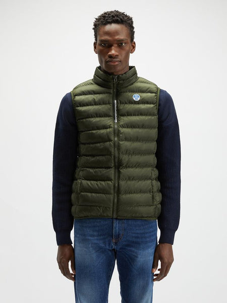 North Sails 603131-437 Skye Vest Sleeveless Man FOREST NIGHT GREEN