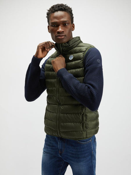 North Sails 603131-437 Skye Vest Sleeveless Man FOREST NIGHT GREEN