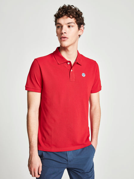 North Sails 692240-230 Cotton Pique' Polo SS RED